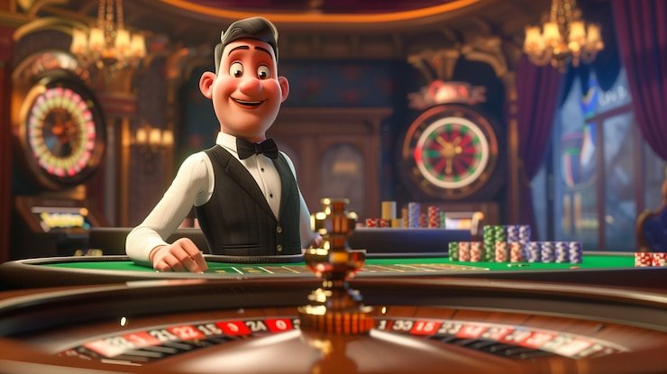 Live dealer at blackjack table with multi-camera setup on olxtoto surkale